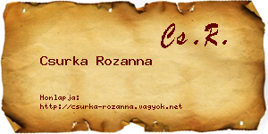 Csurka Rozanna névjegykártya